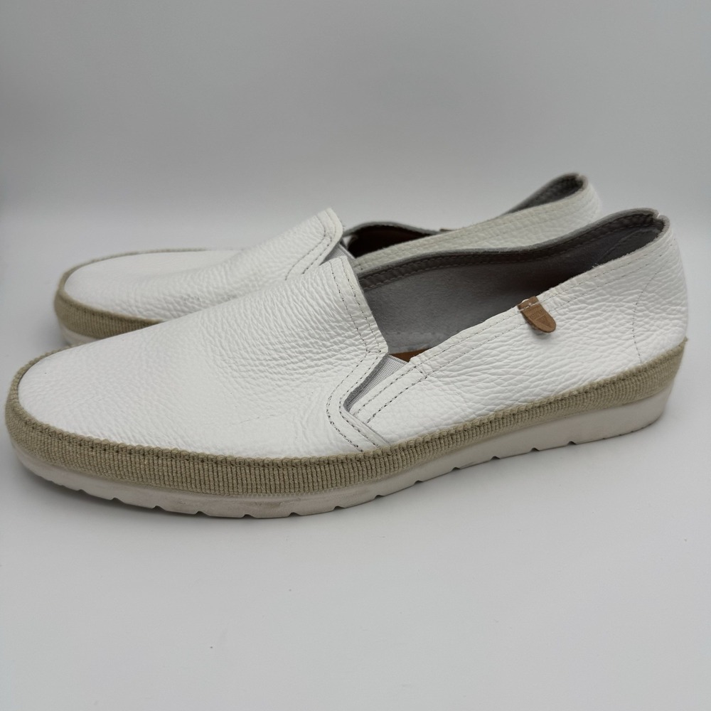 Verbenas Slip On Nuria Loafers Women's 9 EU 40 White Leather Casual Shoe Spain - Picture 4 of 9